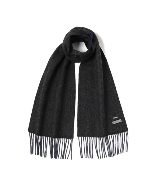 BEAMS（ビームス）の「ヘリンボーン リバーシブル マフラー（マフラー・メンズ・ネイビー/ブラック/チャコールグレー・ONE SIZE）」の10枚目の写真