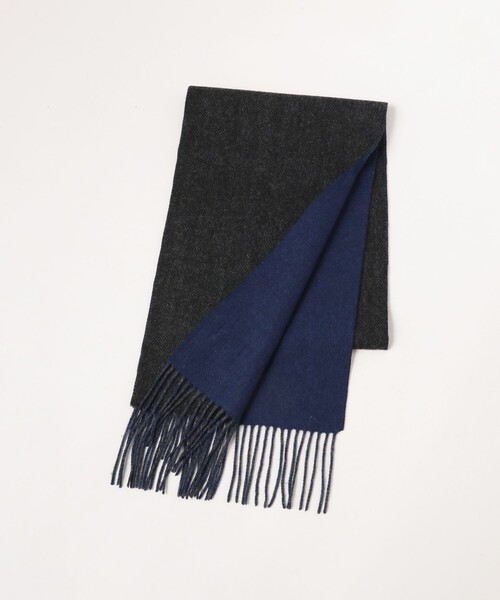 BEAMS（ビームス）の「ヘリンボーン リバーシブル マフラー（マフラー・メンズ・ネイビー/ブラック/チャコールグレー・ONE SIZE）」の15枚目の写真