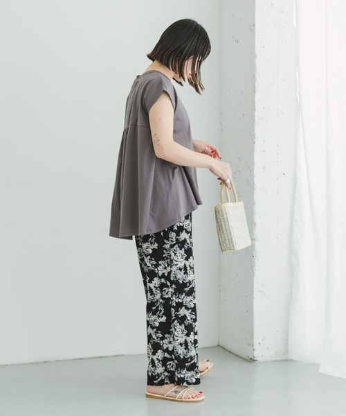 ITEMS URBANRESEARCH(アイテムズ アーバンリサーチ)の「プリントイージーワイドパンツ(その他パンツ・レディース・ブラック/キャメル・FREE)」の7枚目の写真