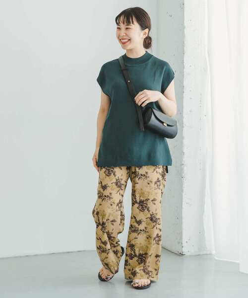 ITEMS URBANRESEARCH(アイテムズ アーバンリサーチ)の「プリントイージーワイドパンツ(その他パンツ・レディース・ブラック/キャメル・FREE)」の12枚目の写真