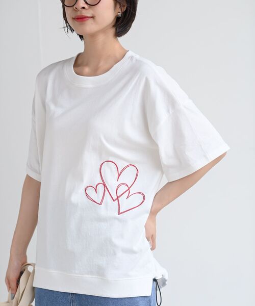 【SALE】【DESERT ROSE】ビジュー装飾レオパードハートプリントTシャツ▼BDCS-52 DESERT ROSE】ビジュー装飾レオパードハートプリントTシャツ