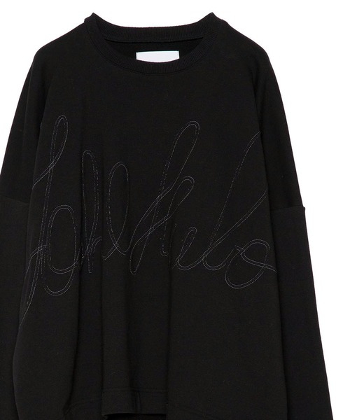 yoshiokubo(ヨシオクボ)の「yoshiokubo ヨシオクボ / CURSIVE SWEAT TOP カーシヴスウェットトップ / YKF24801(スウェット・メンズ・グレー/ブラック・1/2/3)」の2枚目の写真