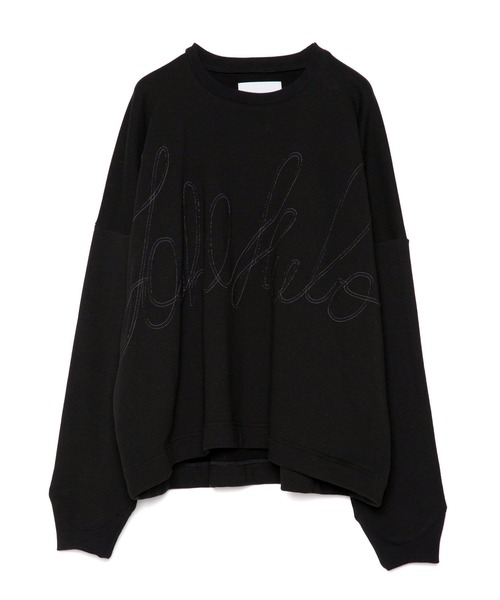 yoshiokubo(ヨシオクボ)の「yoshiokubo ヨシオクボ / CURSIVE SWEAT TOP カーシヴスウェットトップ / YKF24801(スウェット・メンズ・グレー/ブラック・1/2/3)」の3枚目の写真