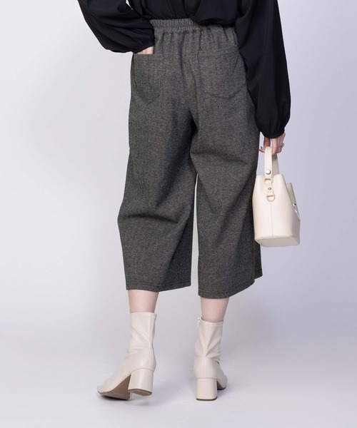 Howdy Marie(ハウディ―マリー)の「Howdy Marie ニットワイドクロプト丈 ストレッチパンツ(その他パンツ・レディース・チャコールグレー/グレー/チェック・L/M)」の22枚目の写真