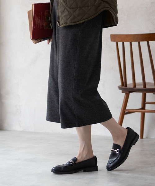 Howdy Marie(ハウディ―マリー)の「Howdy Marie ニットワイドクロプト丈 ストレッチパンツ(その他パンツ・レディース・チャコールグレー/グレー/チェック・L/M)」の10枚目の写真