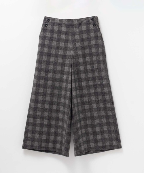 Howdy Marie(ハウディ―マリー)の「Howdy Marie ニットワイドクロプト丈 ストレッチパンツ(その他パンツ・レディース・チャコールグレー/グレー/チェック・L/M)」の19枚目の写真