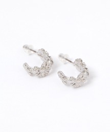 フラワーフープピアス
