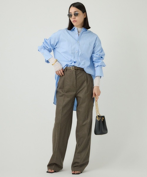 BERNARD ZINS(ベルナルドザンス)の「Chaos(カオス)/◆BERNARD ZINS×Chaos◆2024AW 別注パンツ(スラックス・レディース・ブラウン/チェック・36/38)」の7枚目の写真