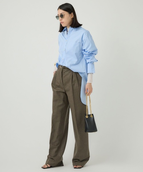 BERNARD ZINS(ベルナルドザンス)の「Chaos(カオス)/◆BERNARD ZINS×Chaos◆2024AW 別注パンツ(スラックス・レディース・ブラウン/チェック・36/38)」の8枚目の写真