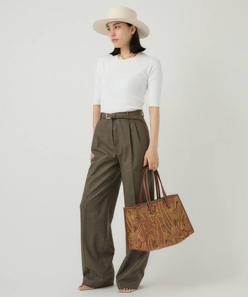 BERNARD ZINS(ベルナルドザンス)の「Chaos(カオス)/◆BERNARD ZINS×Chaos◆2024AW 別注パンツ(スラックス・レディース・ブラウン/チェック・36/38)」の16枚目の写真