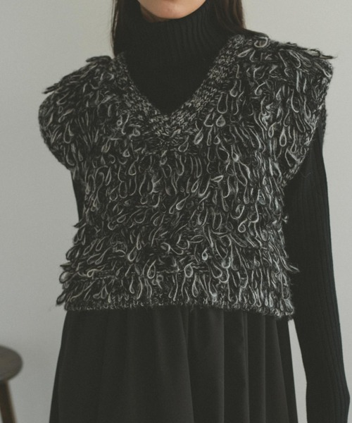 ★専用【Spick & Span】アダワス ループニットベスト 黒 ☆専用【Spick & Span】アダワス ループニットベスト 黒 2025年最新