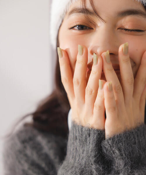 NATURAL BEAUTY BASIC（ナチュラルビューティーベーシック）の「◇シャギービーニー（ニットキャップ/ビーニー・レディース・ブラック/オフホワイト・FREE）」の9枚目の写真