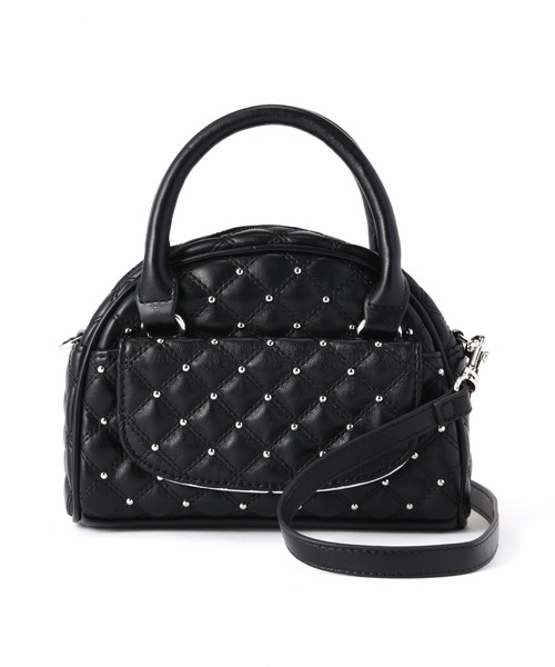 NATURAL BEAUTY BASIC（ナチュラルビューティーベーシック）の「◇【Oggi掲載】マイクロスタッズキルトボストンバッグ（ボストンバッグ・レディース・ブラック/グレー・ﾌﾘ-）」の13枚目の写真
