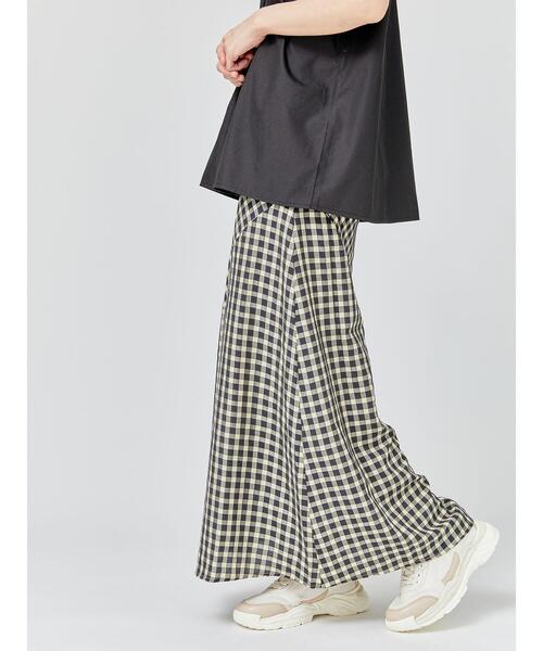Lugnoncure(ルノンキュール)の「切替チェックスカート(スカート・レディース・グレー/オフホワイト/グリーン・F)」の9枚目の写真
