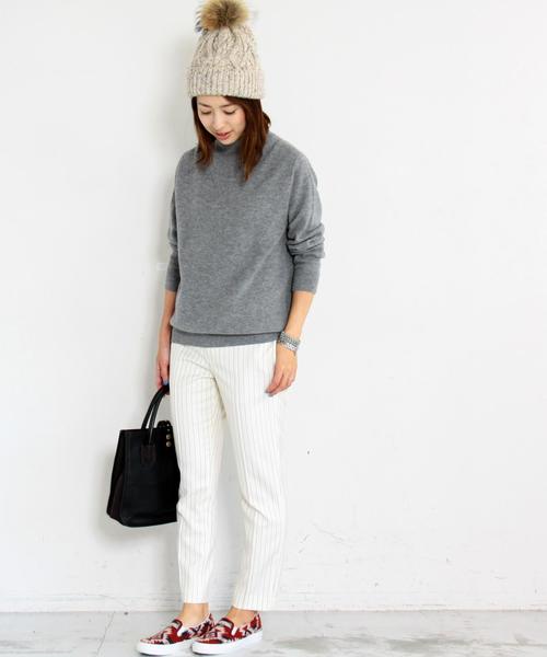 BEAUTY&YOUTH UNITED ARROWS（ビューティーアンドユースユナイテッドアローズ）の「BY∵ ウールカシミヤボトルネックニット◆（ニット/セーター・レディース・ホワイト/ブラック/グレー/オリーブ/ケリー・FREE）」の14枚目の写真