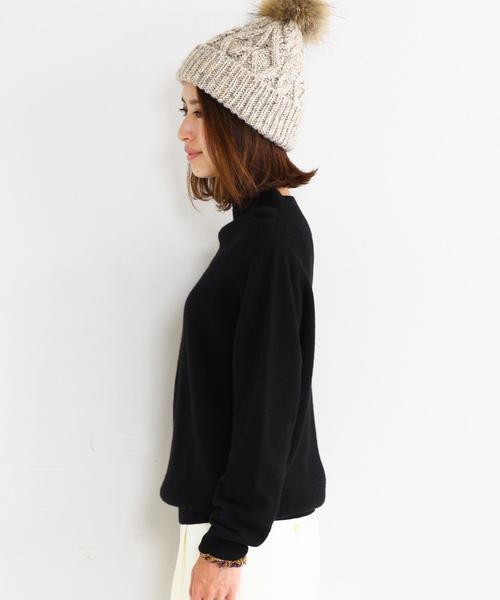 BEAUTY&YOUTH UNITED ARROWS（ビューティーアンドユースユナイテッドアローズ）の「BY∵ ウールカシミヤボトルネックニット◆（ニット/セーター・レディース・ホワイト/ブラック/グレー/オリーブ/ケリー・FREE）」の6枚目の写真