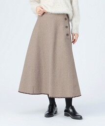 BEAMS HEART | ハマグリ刺繍 フレアミディスカート(スカート)