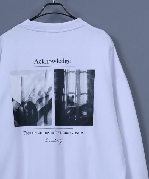 ANPAS(アンパス)の「Ponte Fabric Back Print Photo Graphic SweatShirt/ポンチ バックプリント フォトグラフィック スウェット トップス トレーナー メンズ(スウェット・メンズ・グレイッシュベージュ/ブラック/ホワイト/グレイッシュブルー・LL/L/M)」の5枚目の写真