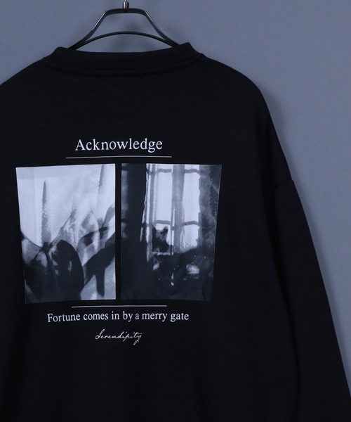 ANPAS(アンパス)の「Ponte Fabric Back Print Photo Graphic SweatShirt/ポンチ バックプリント フォトグラフィック スウェット トップス トレーナー メンズ(スウェット・メンズ・グレイッシュベージュ/ブラック/ホワイト/グレイッシュブルー・LL/L/M)」の6枚目の写真