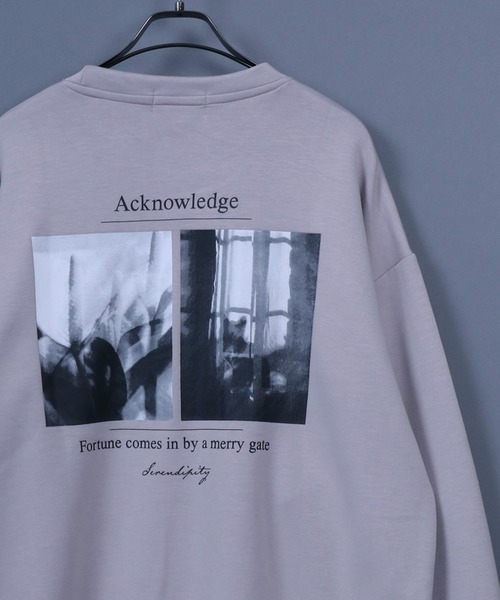 ANPAS(アンパス)の「Ponte Fabric Back Print Photo Graphic SweatShirt/ポンチ バックプリント フォトグラフィック スウェット トップス トレーナー メンズ(スウェット・メンズ・グレイッシュベージュ/ブラック/ホワイト/グレイッシュブルー・LL/L/M)」の7枚目の写真