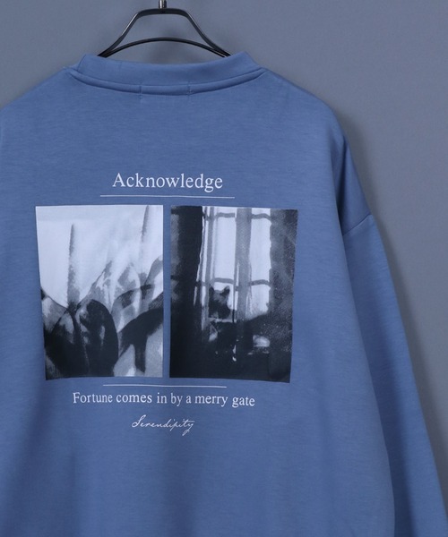 ANPAS(アンパス)の「Ponte Fabric Back Print Photo Graphic SweatShirt/ポンチ バックプリント フォトグラフィック スウェット トップス トレーナー メンズ(スウェット・メンズ・グレイッシュベージュ/ブラック/ホワイト/グレイッシュブルー・LL/L/M)」の8枚目の写真