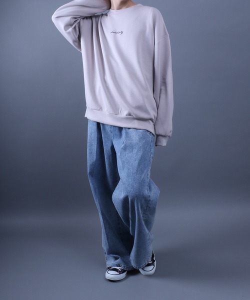 セール】Ponte Fabric Back Print Photo Graphic SweatShirt/ポンチ