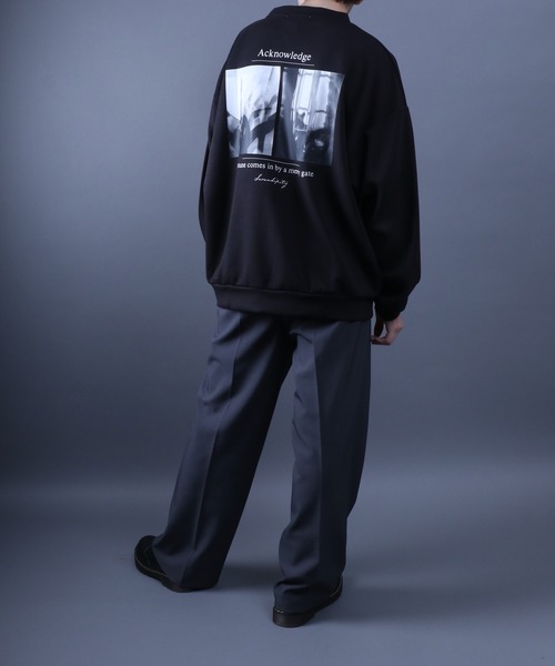 ANPAS(アンパス)の「Ponte Fabric Back Print Photo Graphic SweatShirt/ポンチ バックプリント フォトグラフィック スウェット トップス トレーナー メンズ(スウェット・メンズ・グレイッシュベージュ/ブラック/ホワイト/グレイッシュブルー・LL/L/M)」の20枚目の写真