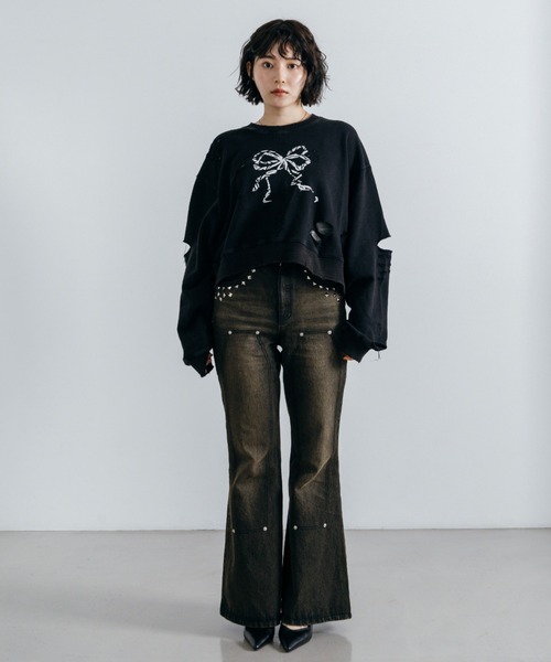 Lui's（ルイス）の「【cierio /シエリオ 】スウェットプルオーバー（Tシャツ/カットソー・レディース・ブラック/ネイビー・FREE）」の6枚目の写真