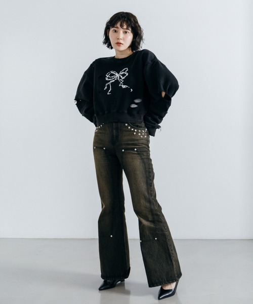 Lui's（ルイス）の「【cierio /シエリオ 】スウェットプルオーバー（Tシャツ/カットソー・レディース・ブラック/ネイビー・FREE）」の7枚目の写真