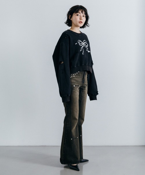 Lui's（ルイス）の「【cierio /シエリオ 】スウェットプルオーバー（Tシャツ/カットソー・レディース・ブラック/ネイビー・FREE）」の10枚目の写真