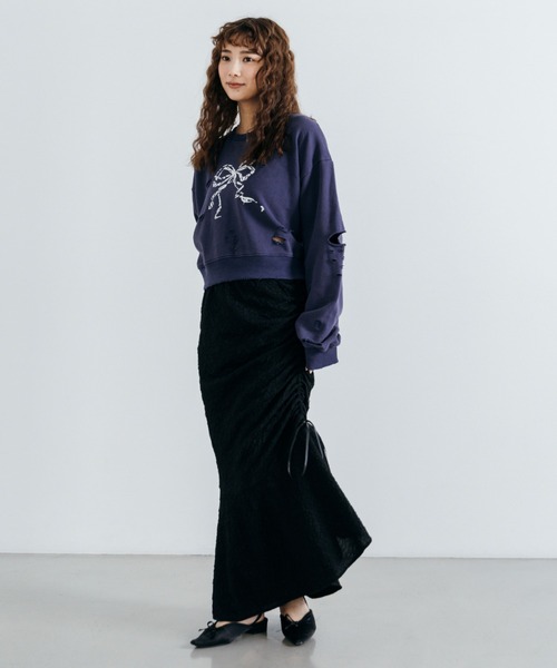 Lui's（ルイス）の「【cierio /シエリオ 】スウェットプルオーバー（Tシャツ/カットソー・レディース・ブラック/ネイビー・FREE）」の12枚目の写真