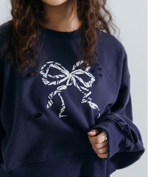 Lui's（ルイス）の「【cierio /シエリオ 】スウェットプルオーバー（Tシャツ/カットソー・レディース・ブラック/ネイビー・FREE）」の18枚目の写真