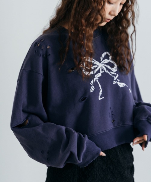 Lui's（ルイス）の「【cierio /シエリオ 】スウェットプルオーバー（Tシャツ/カットソー・レディース・ブラック/ネイビー・FREE）」の15枚目の写真