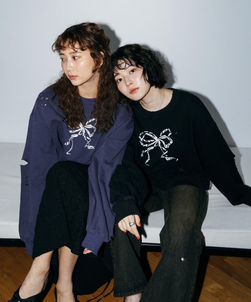 Lui's（ルイス）の「【cierio /シエリオ 】スウェットプルオーバー（Tシャツ/カットソー・レディース・ブラック/ネイビー・FREE）」の20枚目の写真