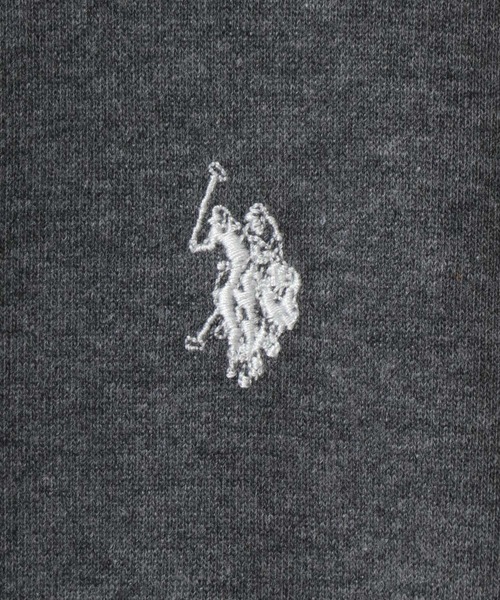 U.S. POLO ASSN.（ユーエスポロアッスン）の「U.S. POLO ASSN./ユーエスポロアッスン 別注 オーバーサイズ 裏毛 ロゴ ワンポイント刺繍 スウェット ジップアップパーカー/長袖 トップス フルジップパーカー/レディース メンズ（パーカー・メンズ・グレー/オートミール/ブラック/チャコールグレー・L/M/LL）」の19枚目の写真