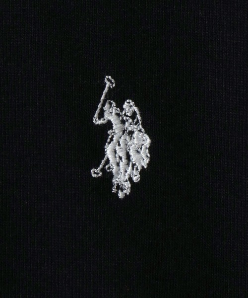 U.S. POLO ASSN.（ユーエスポロアッスン）の「U.S. POLO ASSN./ユーエスポロアッスン 別注 オーバーサイズ 裏毛 ロゴ ワンポイント刺繍 スウェット ジップアップパーカー/長袖 トップス フルジップパーカー/レディース メンズ（パーカー・メンズ・グレー/オートミール/ブラック/チャコールグレー・L/M/LL）」の18枚目の写真