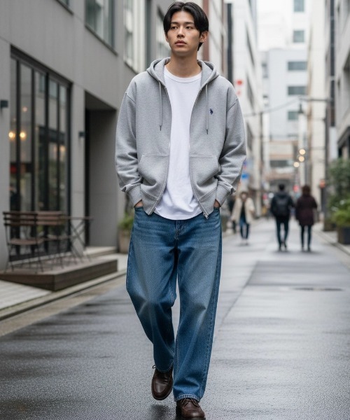 U.S. POLO ASSN.(ユーエスポロアッスン)の「U.S. POLO ASSN./ユーエスポロアッスン 別注 オーバーサイズ 裏毛 ロゴ ワンポイント刺繍 スウェット ジップアップパーカー/長袖 トップス フルジップパーカー/レディース メンズ(パーカー・メンズ・グレー/オートミール/ブラック/チャコールグレー・L/M/LL)」の6枚目の写真