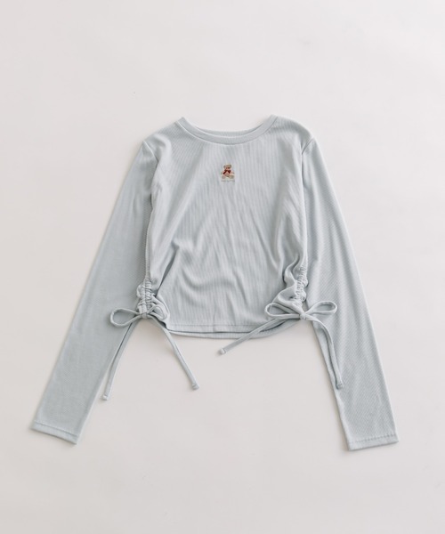 クマ刺繍脇ドロストTシャツ（Tシャツ/カットソー）｜OLIVE des OLIVE