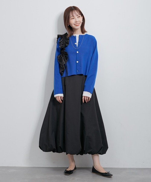 ROPE' PICNIC（ロペピクニック）の「バルーンギャザースカート/撥水加工（スカート・レディース・キャメル/ブラック・38）」の5枚目の写真