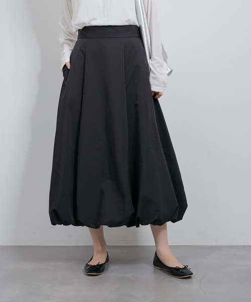 ROPE' PICNIC（ロペピクニック）の「バルーンギャザースカート/撥水加工（スカート・レディース・キャメル/ブラック・38）」の9枚目の写真