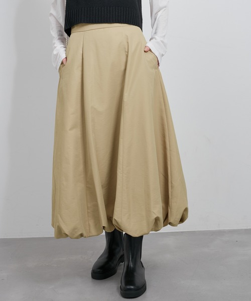 ROPE' PICNIC（ロペピクニック）の「バルーンギャザースカート/撥水加工（スカート・レディース・キャメル/ブラック・38）」の16枚目の写真