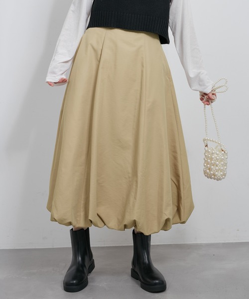 ROPE' PICNIC（ロペピクニック）の「バルーンギャザースカート/撥水加工（スカート・レディース・キャメル/ブラック・38）」の17枚目の写真