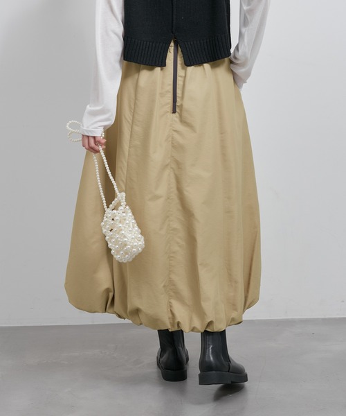 ROPE' PICNIC（ロペピクニック）の「バルーンギャザースカート/撥水加工（スカート・レディース・キャメル/ブラック・38）」の18枚目の写真