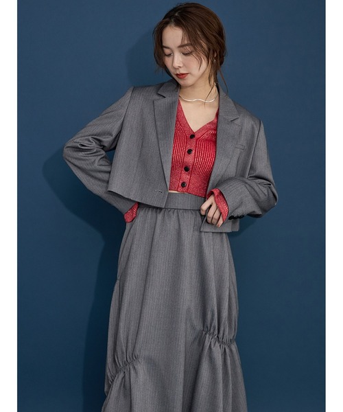 【セール】Vネックニットラメカーデ(ニット/セーター)|Stylevoice for xxx(スタイルヴォイスフォー) 【セール】Vネックニットラメカーデ(ニット/セーター)|Stylevoice for xxx(スタイルヴォイスフォー)