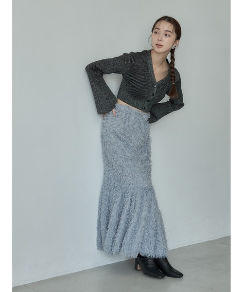 【セール】Vネックニットラメカーデ(ニット/セーター)|Stylevoice for xxx(スタイルヴォイスフォー) 【セール】Vネックニットラメカーデ(ニット/セーター)|Stylevoice for xxx(スタイルヴォイスフォー)