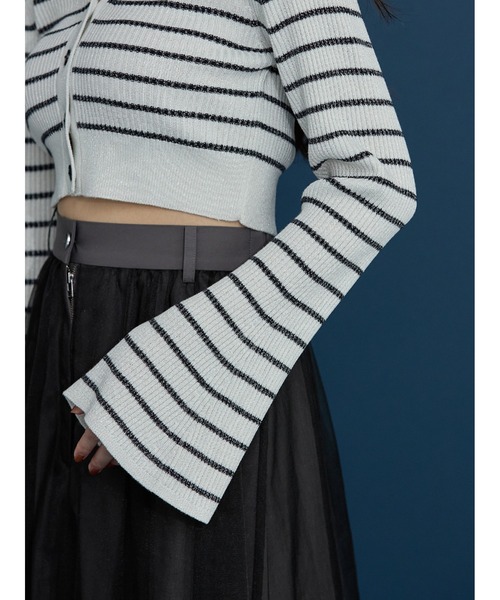 【セール】Vネックニットラメカーデ(ニット/セーター)|Stylevoice for xxx(スタイルヴォイスフォー) 【セール】Vネックニットラメカーデ(ニット/セーター)|Stylevoice for xxx(スタイルヴォイスフォー)