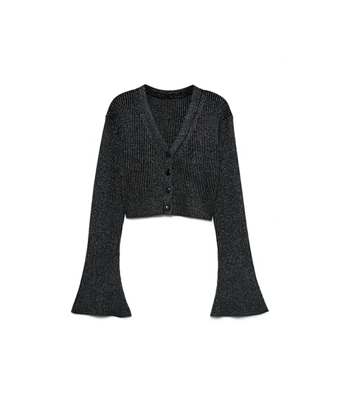 【セール】Vネックニットラメカーデ(ニット/セーター)|Stylevoice for xxx(スタイルヴォイスフォー) 【セール】Vネックニットラメカーデ(ニット/セーター)|Stylevoice for xxx(スタイルヴォイスフォー)