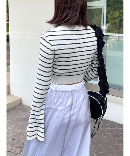 【セール】Vネックニットラメカーデ(ニット/セーター)|Stylevoice for xxx(スタイルヴォイスフォー) 【セール】Vネックニットラメカーデ(ニット/セーター)|Stylevoice for xxx(スタイルヴォイスフォー)