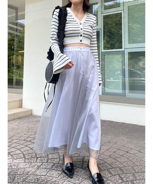 【セール】Vネックニットラメカーデ(ニット/セーター)|Stylevoice for xxx(スタイルヴォイスフォー) 【セール】Vネックニットラメカーデ(ニット/セーター)|Stylevoice for xxx(スタイルヴォイスフォー)