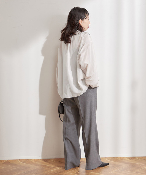 journal standard L'essage(ジャーナルスタンダードレサージュ)の「プリーツフリルブラウス(シャツ/ブラウス・レディース・ライトグレー/アイボリー/ブラック・FREE)」の9枚目の写真